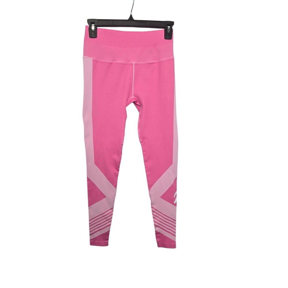 Peloton Leggings‎ Womens Medium Pink High Rise Seamless Colorblock Gym Flaw